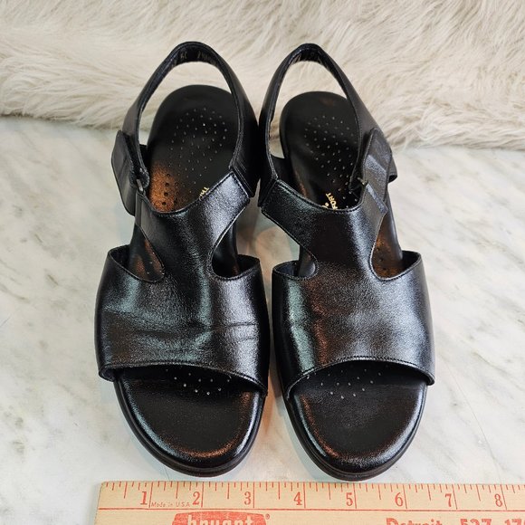SAS Tripad Comfort Women's Black Smooth Leather Slingback Sandals US 9 1/2M - Picture 2 of 8